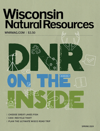 Cover of the spring 2024 issue of the Wisconsin Natural Resources magazine.