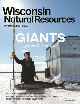 Cover of the Winter 2023 issue of the Wisconsin Natural Resources magazine.