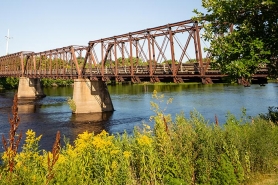 Trail Bridge Over River