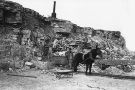 Historic photo from the Mayville open pit mine.