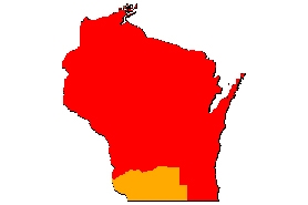 Overview map of hill mustard classification in WI