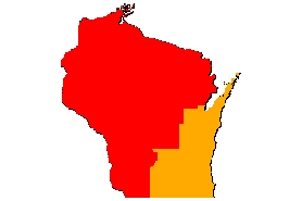  Overview map of tall manna grass classification in WI