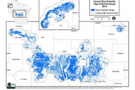Karner blue range map