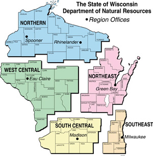 map of DNR regions
