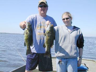 Randy and Julie with smallmouth bass