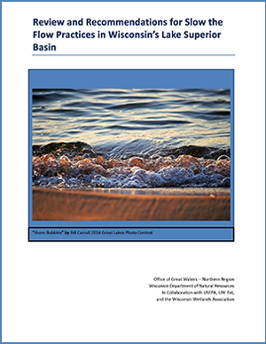 cover of the 'Review and Recommendations for Slow the Flow Practices in Wisconsin’s Lake Superior Basin