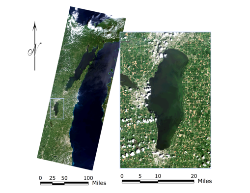 Link to Landsat 8 OLI image of Lake Winnebago (PDF)