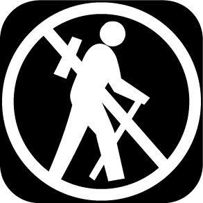 no Hiking icon