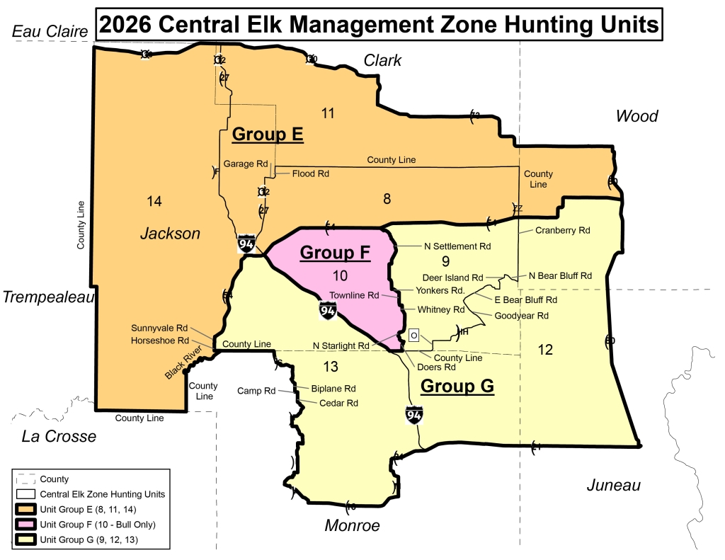 Map of Central Elk Management Zone