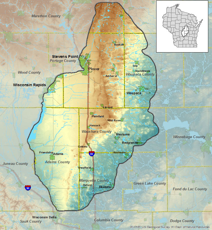 Central Wisconsin Sand and Gravel Aquifer Map
