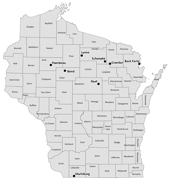 Nonferrous Metallic Deposits Map
