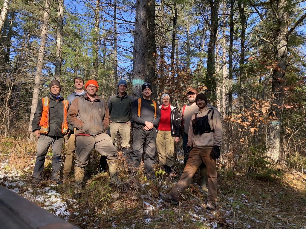 Forestry professionals standing together after marking timber using the ICO approach.