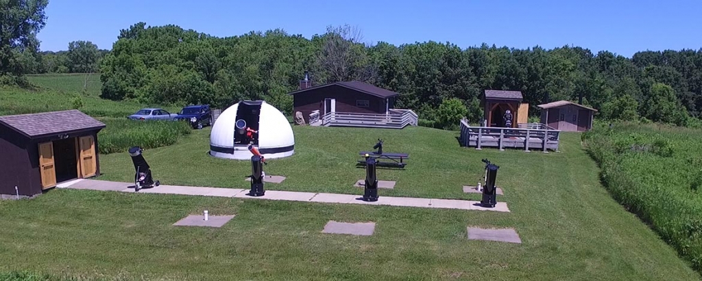 Huser Astronomy Center Telescopes and Steerable Dome.