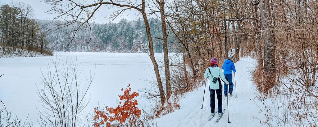 Cross-country skiing at Governor Dodge State Park