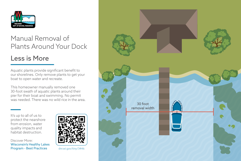 Full PDF instructions on Manual Removal of Plants Around a Dock.