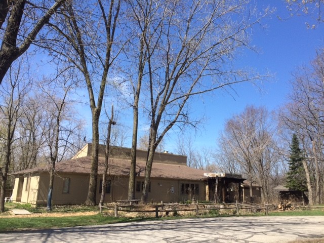 Front side of River Bend Nature Center in Racine County