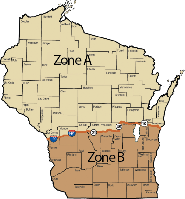 Ruffed Grouse Zone Map