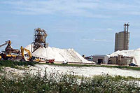 An industrial sand mine
