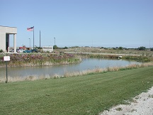 Wet pond at a commercial site