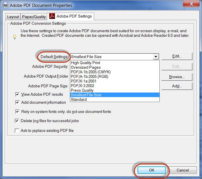 PDF Help Adobe Settings