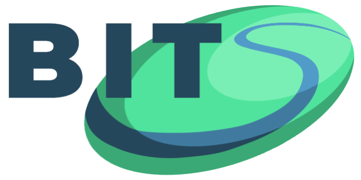 BITS logo: blue text spelling out BITS; the S is formed from a stream on a green background