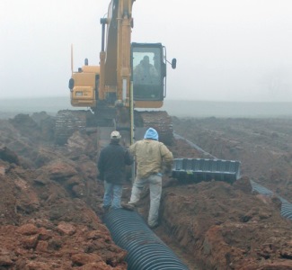 Installing a private on–site wastewater treatment system  (POWTS), or septic system. 