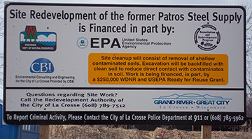 site redevelopment sign